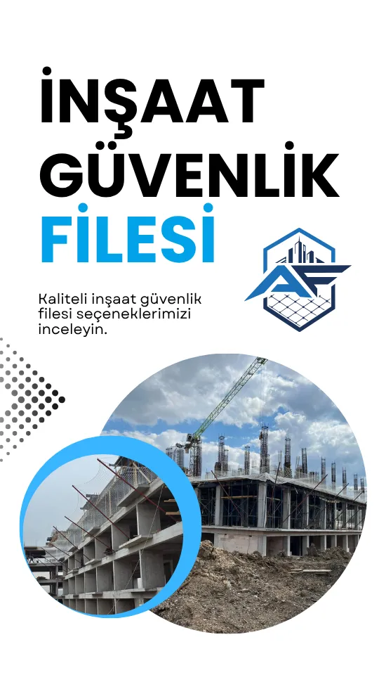 Şantiye ve bina cephesinde kullanılan dayanıklı inşaat güvenlik filesi uygulaması